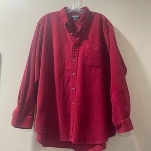 Vintage Hunt Club Corduroy Casual Button Up Mens Size XL